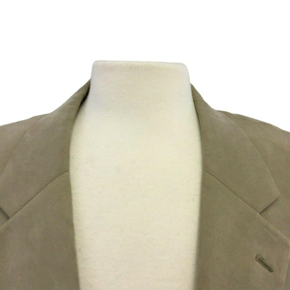 Alfani Suit Jacket Blazer Sports Coat Mens 46R Tan Beige Khaki 46 Regular - Picture 4 of 11